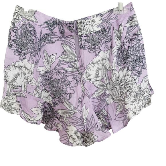 Bardot Frankie Frill Lavender Toile Print Shorts Size 6 - Picture 4 of 9
